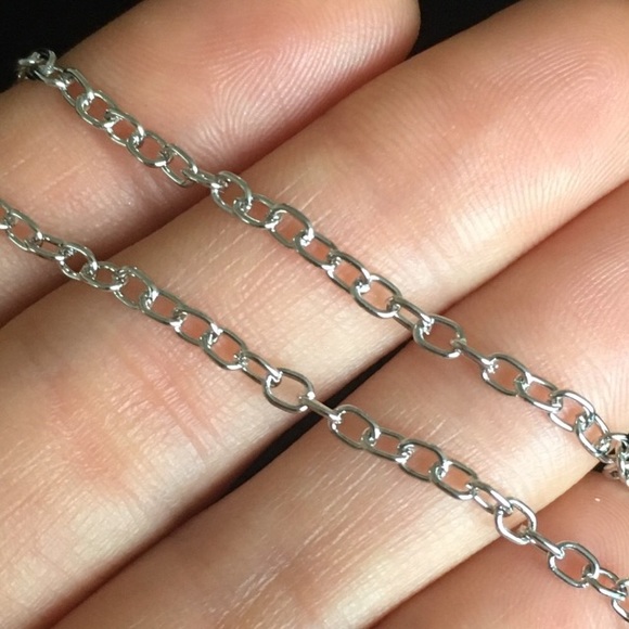 Yin Yang Black and White Silver Tone Necklace - Picture 6 of 7